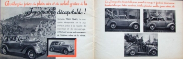 Renault Juvaquatre Modelprogram 1939 Carbrochure (2457)